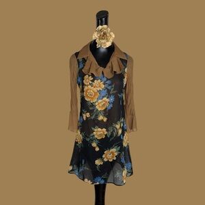 Vintage Allison Taylor ruffle button down